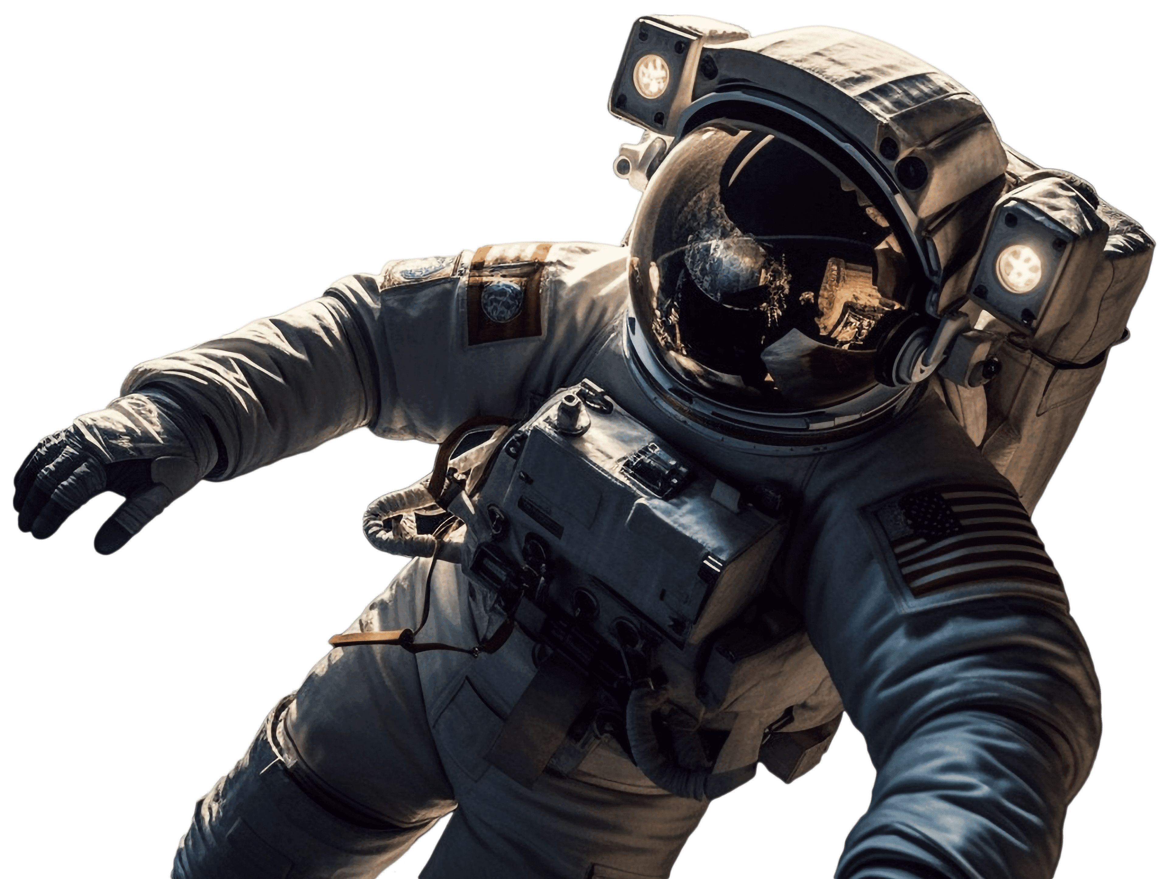 Astronaut floating in space